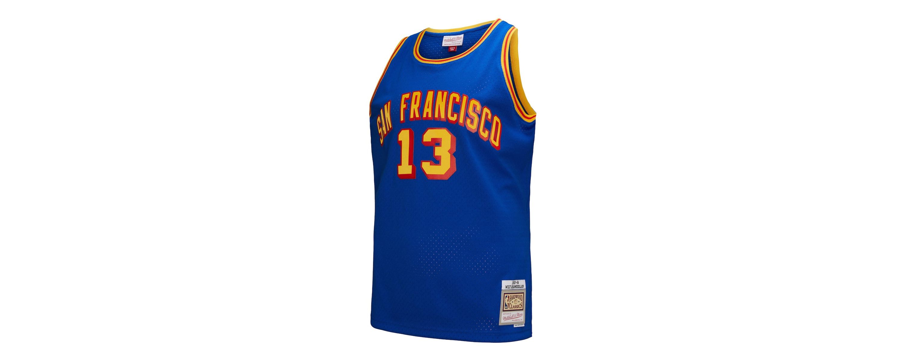 Hardwood Classic Teams Wilt Chamberlain San Francisco Warriors Hardwood Classics 1963/64 Swingman Jersey