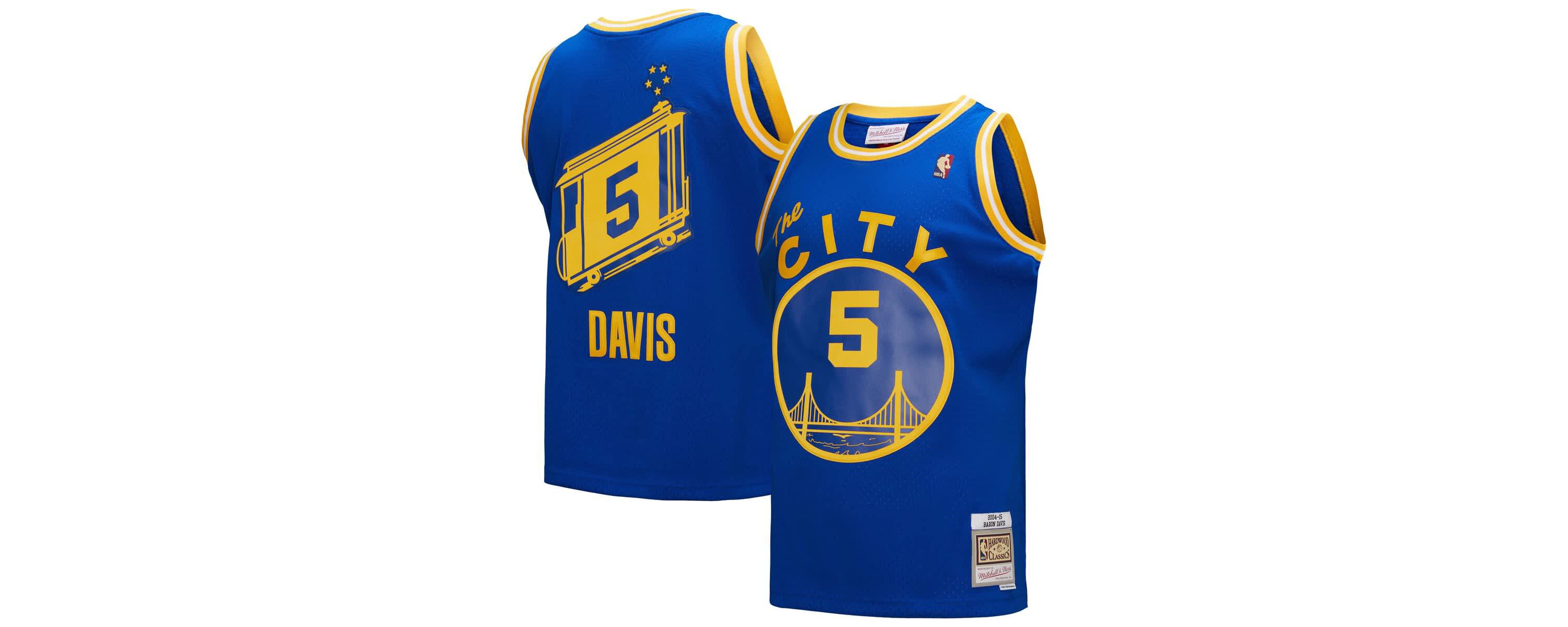 NBA Baron Davis Golden State Warriors Hardwood Classics 2004/05 Swingman Jersey