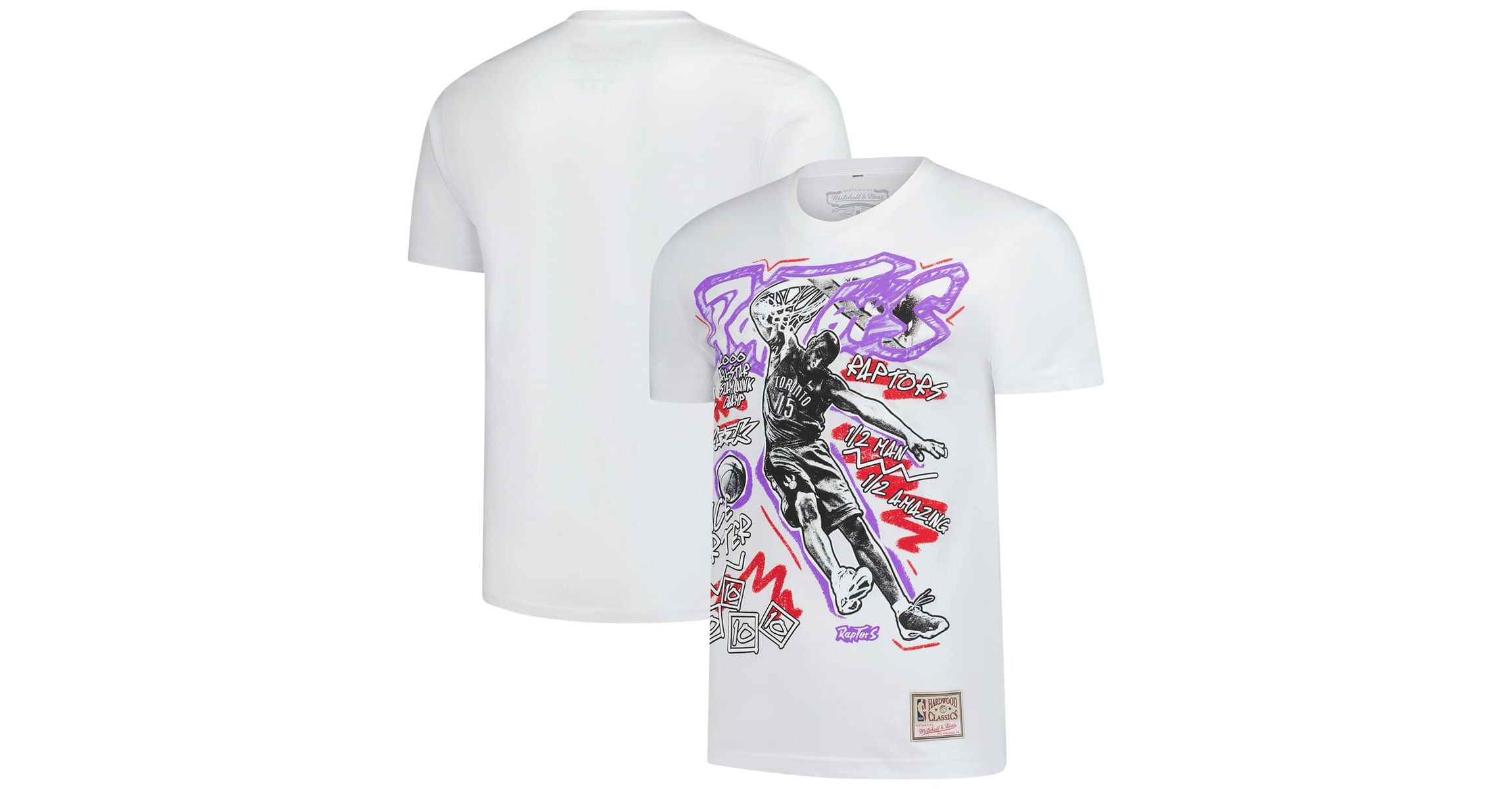 NBA Vince Carter Toronto Raptors Hardwood Classics Chalked Up T-Shirt