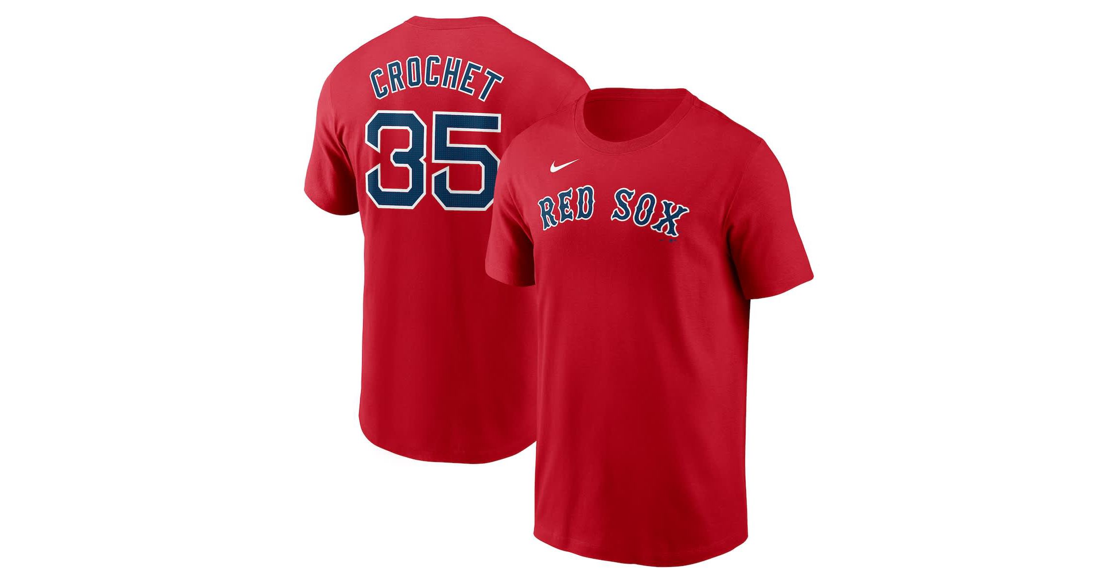 Boston Red Sox MLB Nike Garrett Crochet Boston Sox Fuse Name & Number T-Shirt