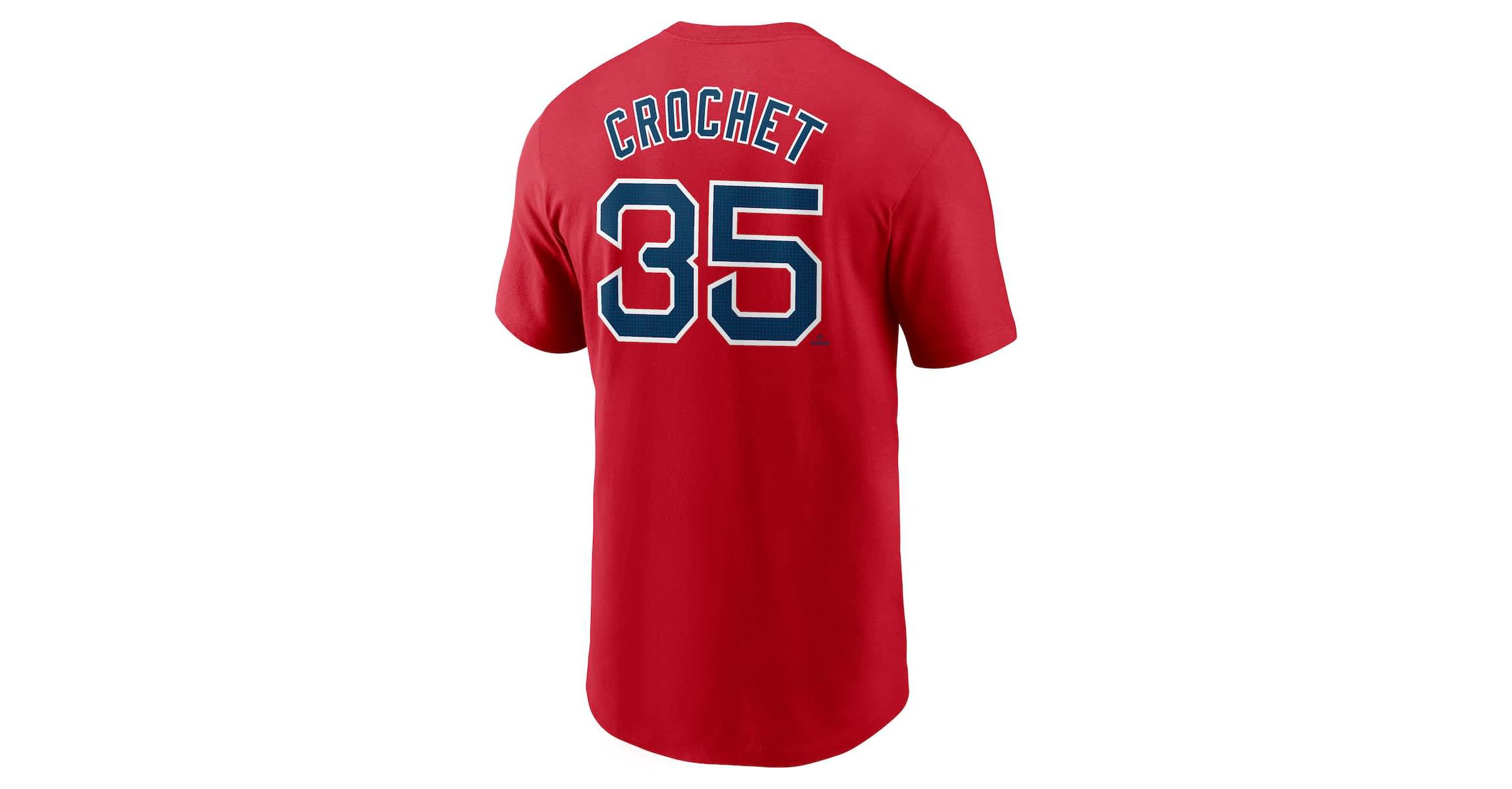 Boston Red Sox MLB Nike Garrett Crochet Boston Sox Fuse Name & Number T-Shirt