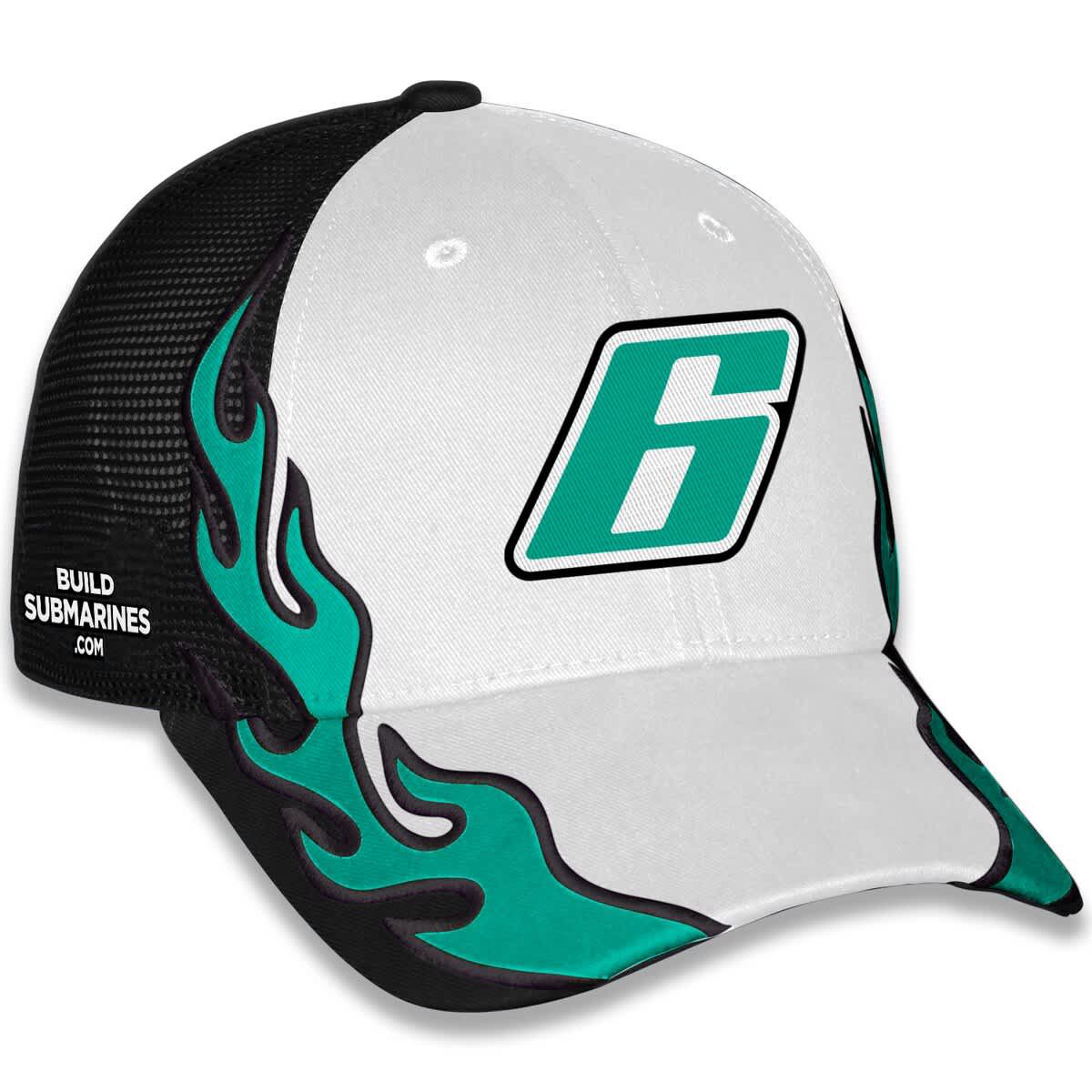 NASCAR Unisex Brad Keselowski BuildSubmarines.com Flame Trucker Adjustable Hat