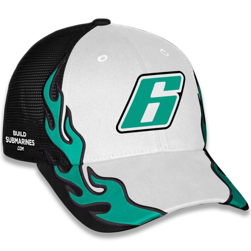 NASCAR Unisex Brad Keselowski BuildSubmarines.com Flame Trucker Adjustable Hat