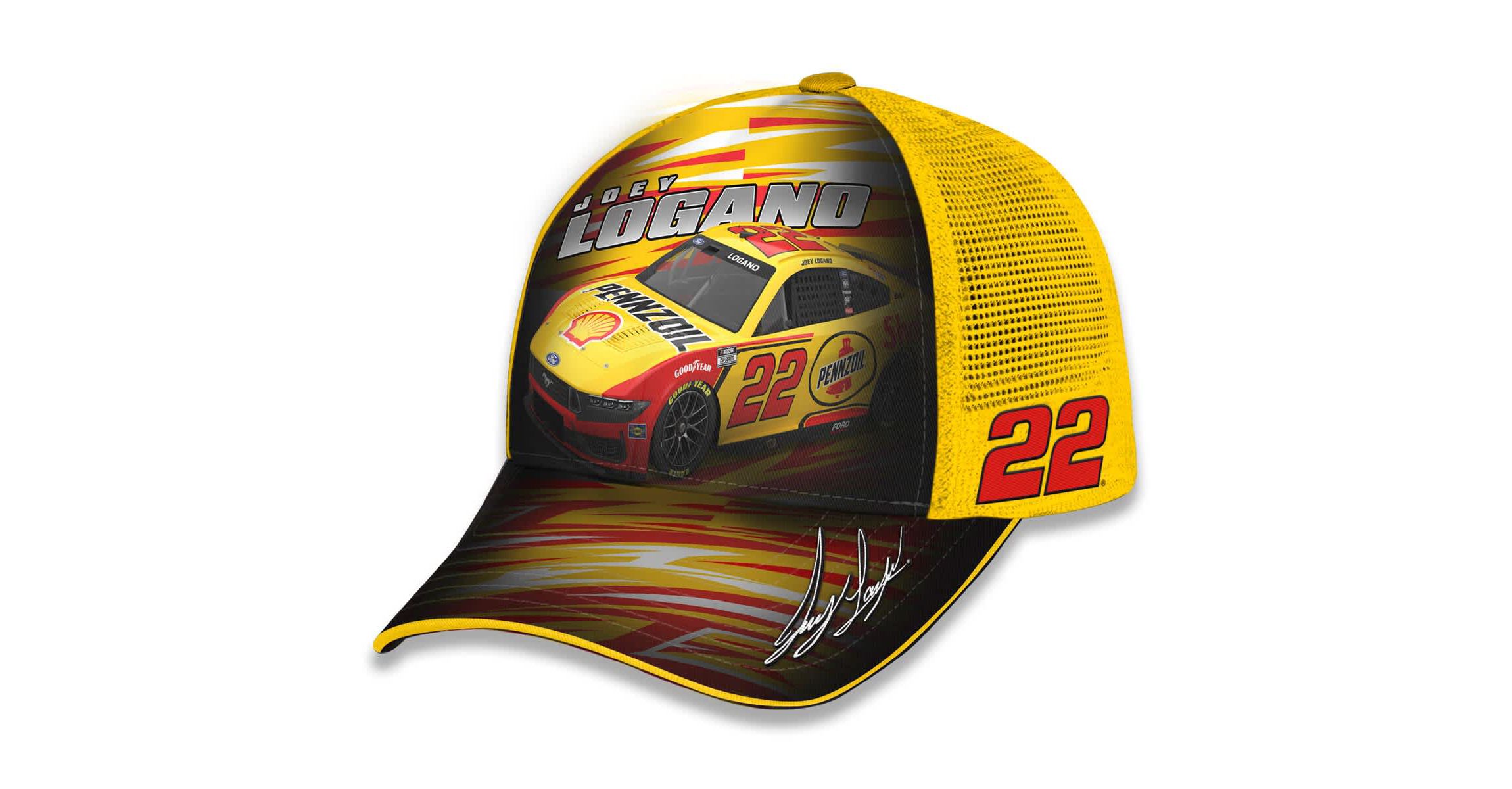 NASCAR Unisex Joey Logano Shell-Pennzoil Adjustable Trucker Hat