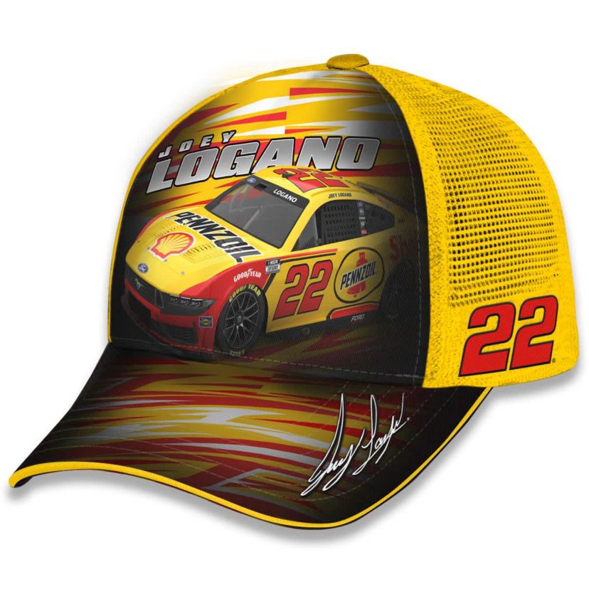 NASCAR Unisex Joey Logano Shell-Pennzoil Adjustable Trucker Hat