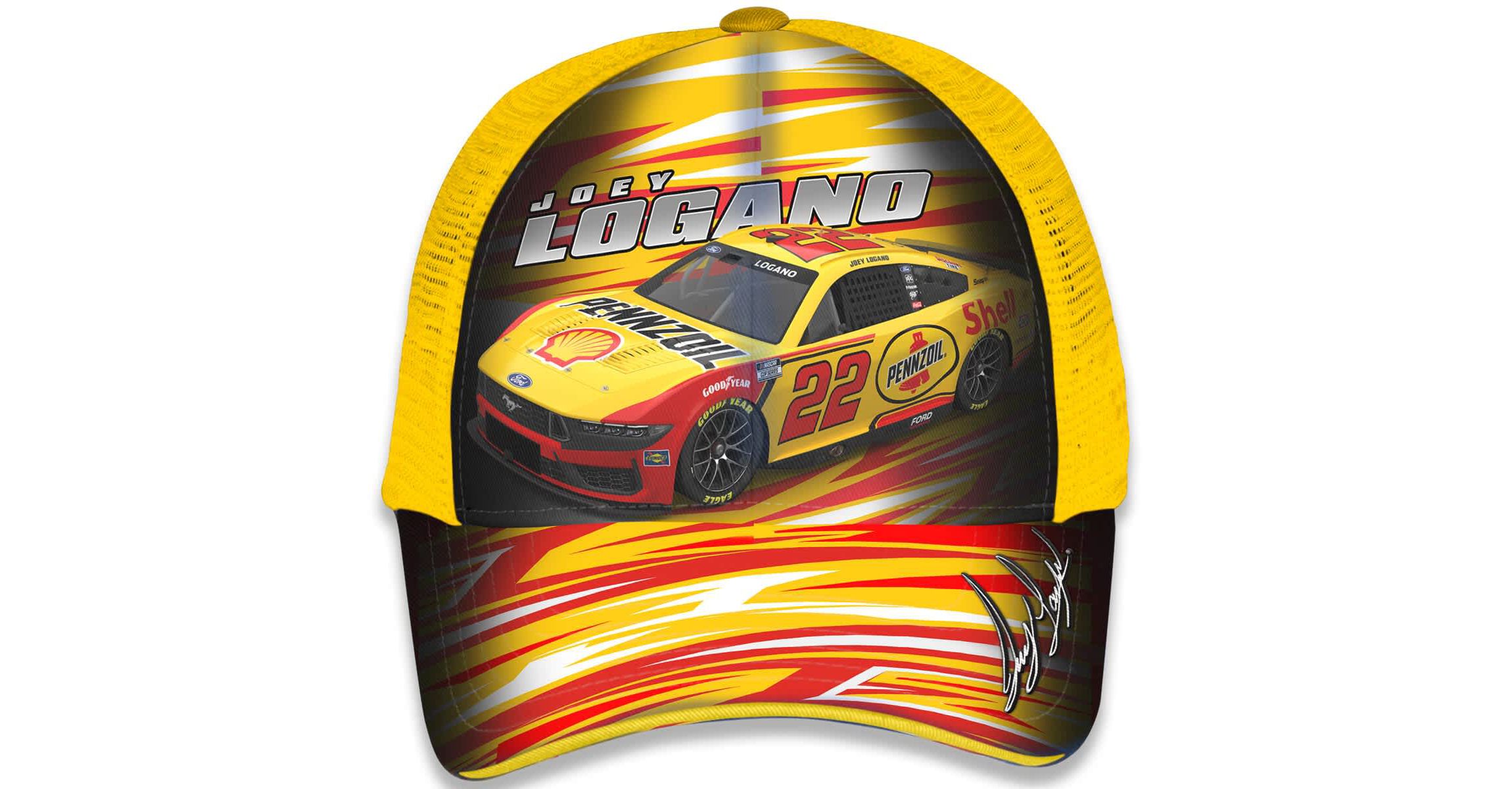 NASCAR Unisex Joey Logano Shell-Pennzoil Adjustable Trucker Hat