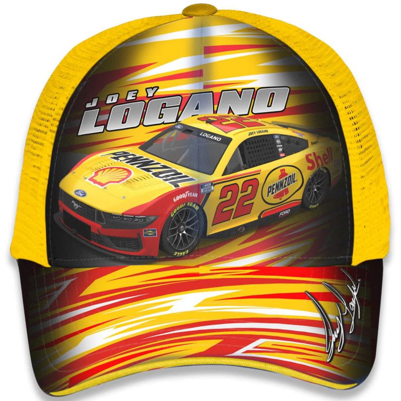 NASCAR Unisex Joey Logano Shell-Pennzoil Adjustable Trucker Hat