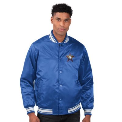 Starter Mens MultiTeam NBA 2025 NBA AllStar Game Satin FullSnap Varsity Jacket