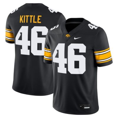Men's NCAA Nike George Kittle #46 Iowa Hawkeyes Alumni Player Game Jersey, Black, XL