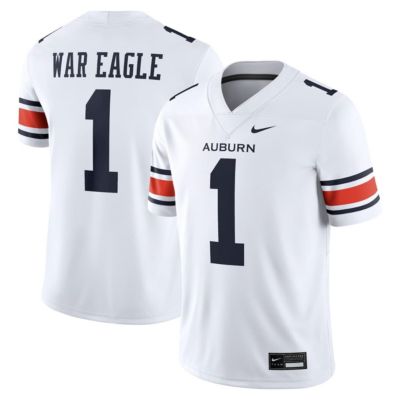 Men's NCAA Nike Auburn Tigers Away Football Game Jersey, White, 2XL