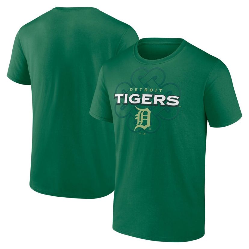 MLB Fanatics Kelly Detroit Tigers Celtic Luck T-Shirt