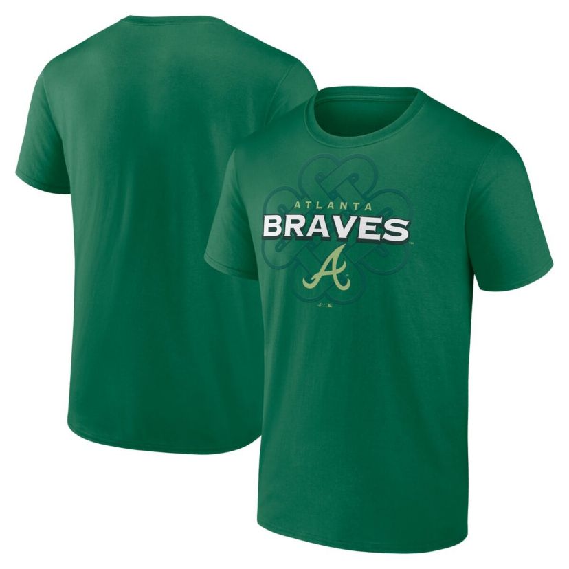 MLB Fanatics Kelly Atlanta Braves Celtic Luck T-Shirt