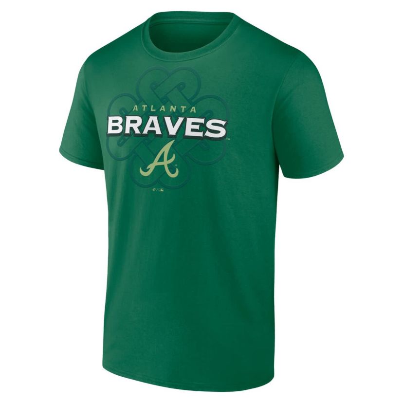 MLB Fanatics Kelly Atlanta Braves Celtic Luck T-Shirt