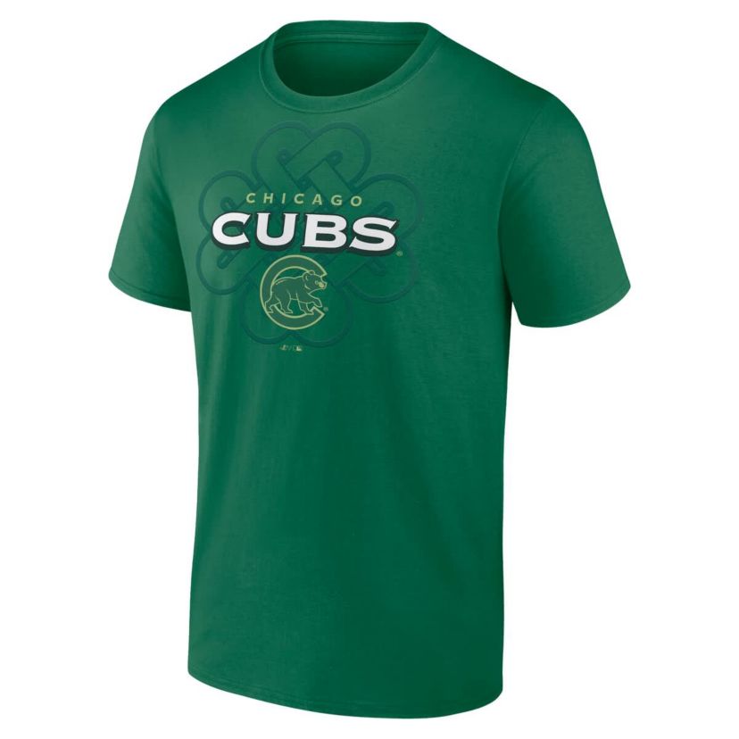 MLB Fanatics Kelly Chicago Cubs Celtic Luck T-Shirt