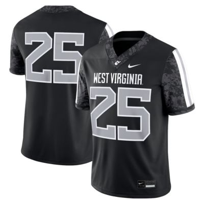 Men's NCAA Nike #25 West Virginia Mountaineers Alternate Game Jersey, Black, XL