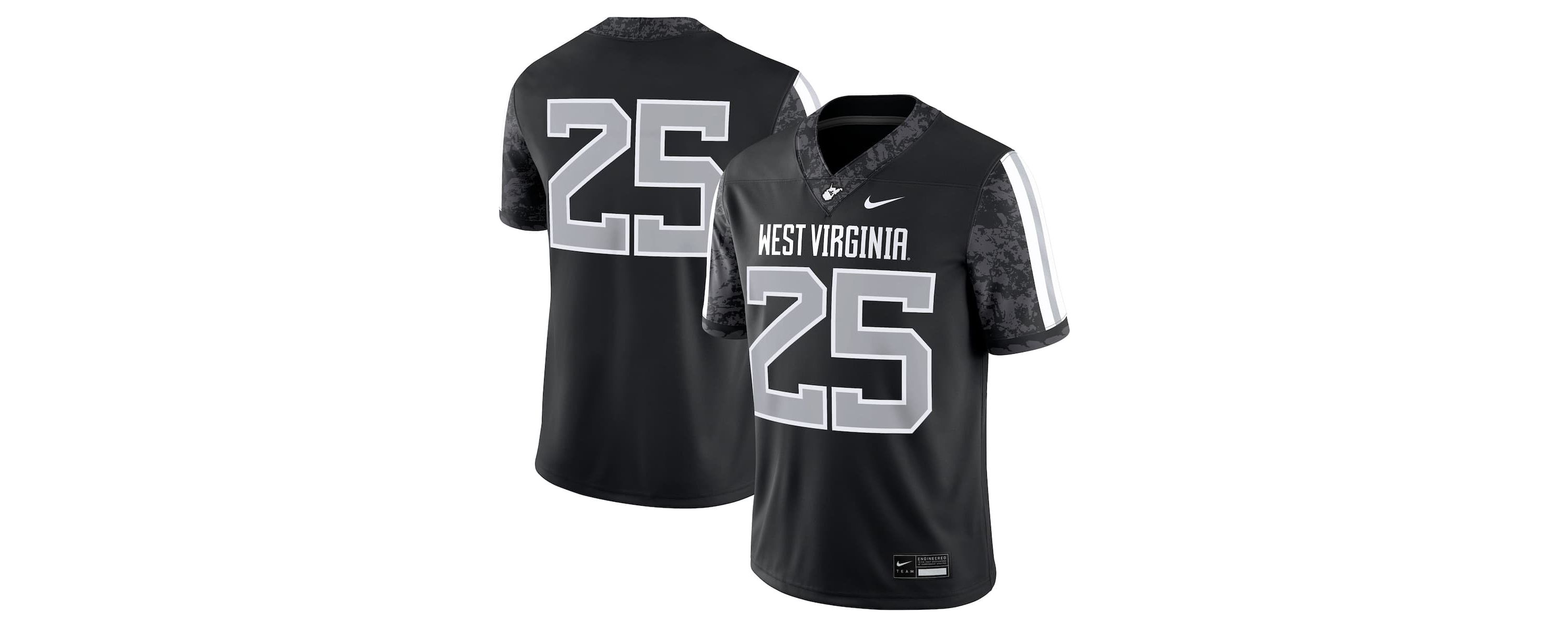 NCAA Nike #25 West Virginia Mountaineers Alternate Game Jersey