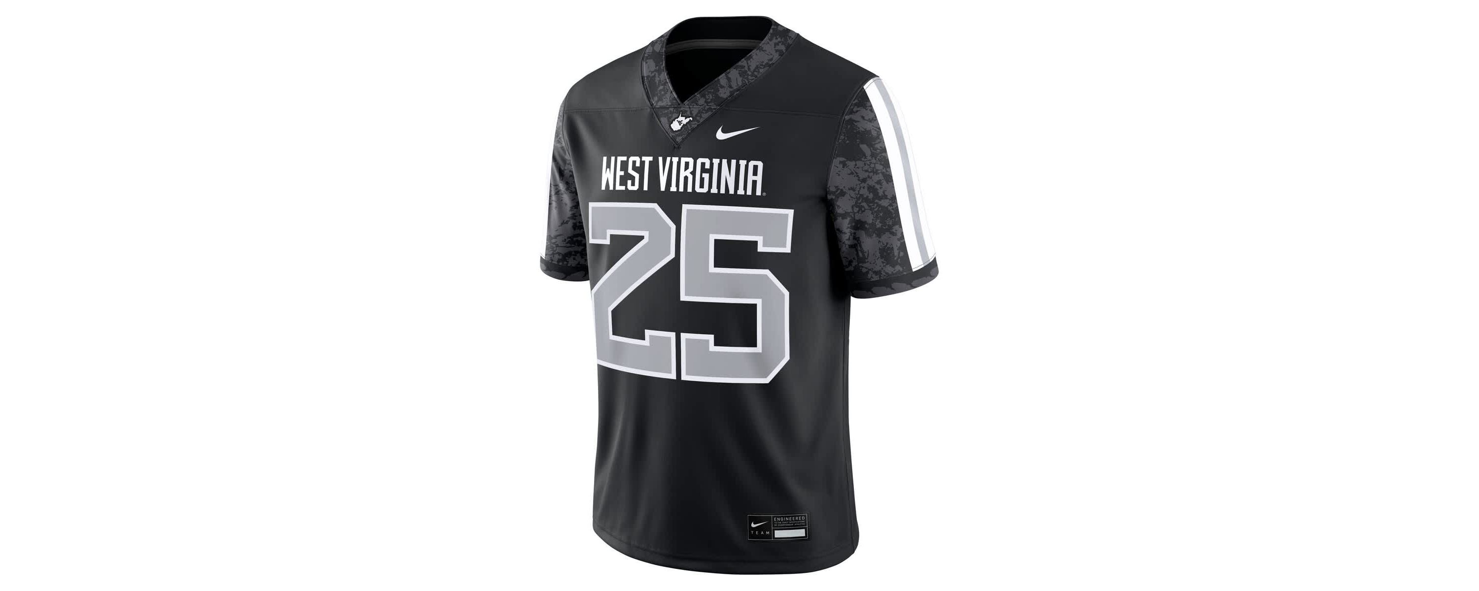 NCAA Nike #25 West Virginia Mountaineers Alternate Game Jersey