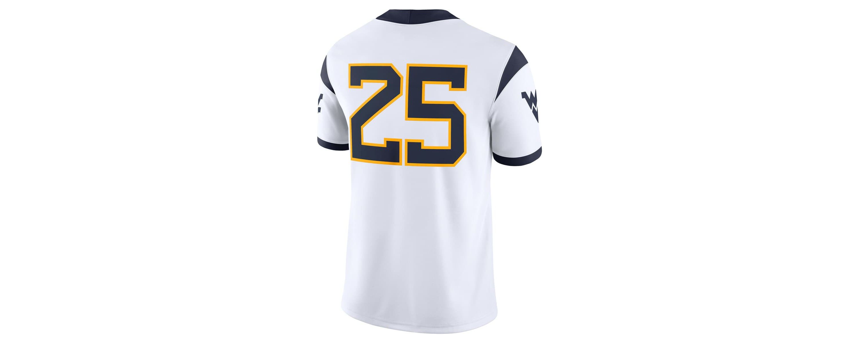 NCAA Nike #25 West Virginia Mountaineers Limited Away Game Jersey