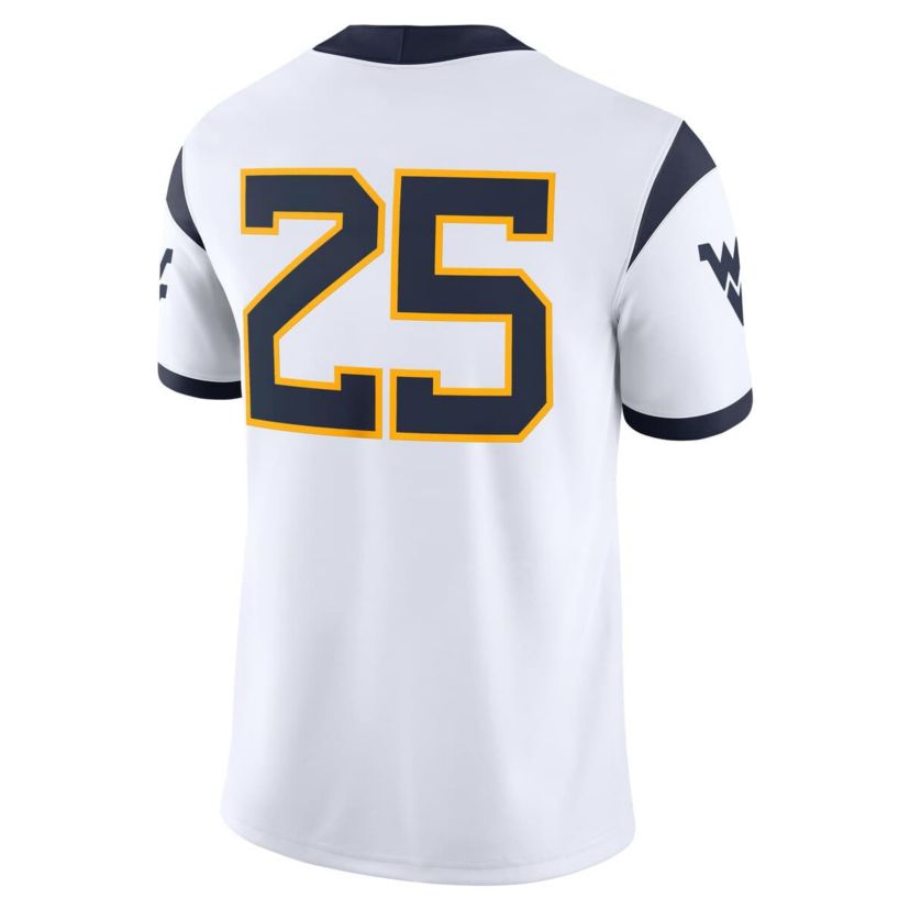 NCAA Nike #25 West Virginia Mountaineers Limited Away Game Jersey