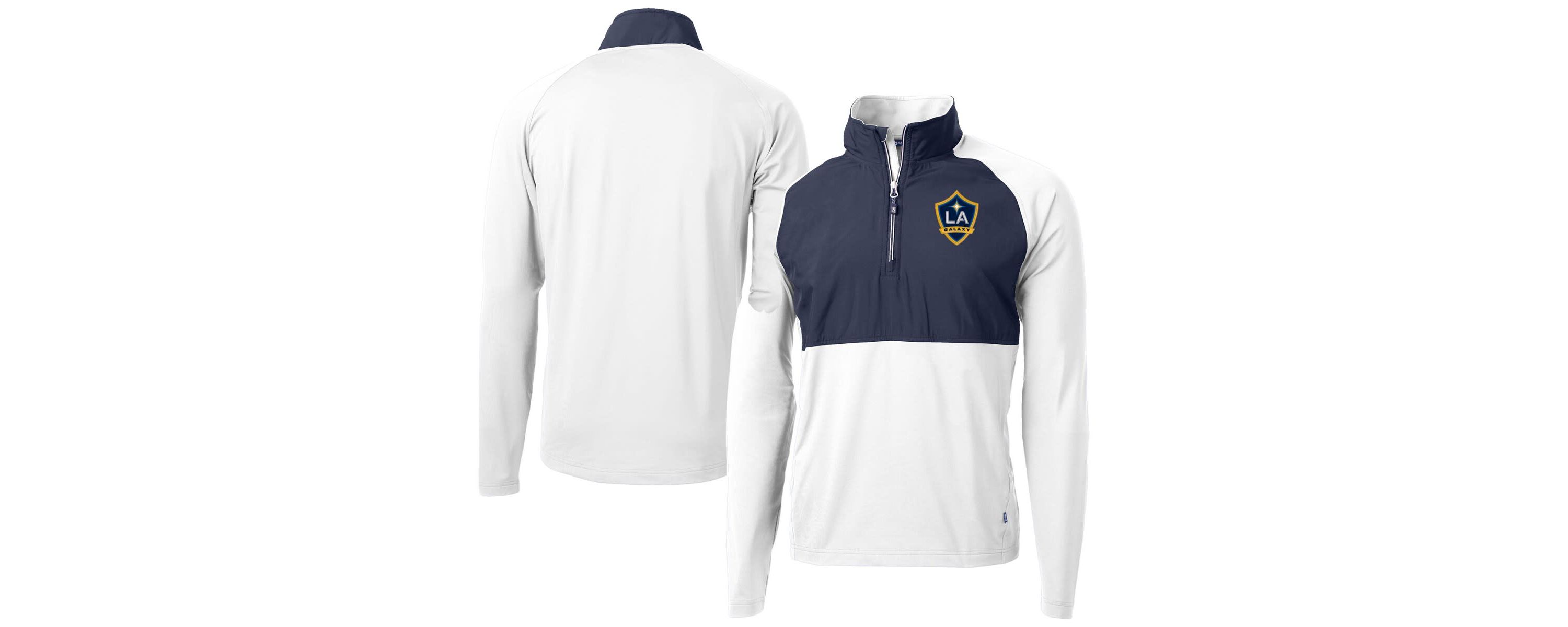 MLS LA Galaxy Adapt Eco Knit Hybrid Recycled Quarter-Zip Pullover Top