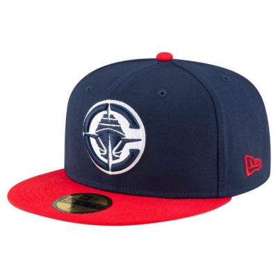 New Era Men's Los Angeles Clippers NBA Navy/Red LA Clippers 2-Tone 59FIFTY Fitted Hat, Navy Blue, 7 1/8