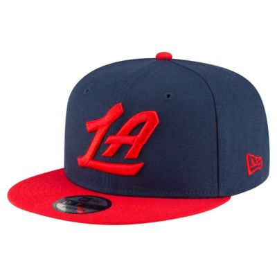 New Era Men's Los Angeles Clippers NBA Navy/Red LA Clippers 2-Tone 9FIFTY Snapback Hat, Navy Blue