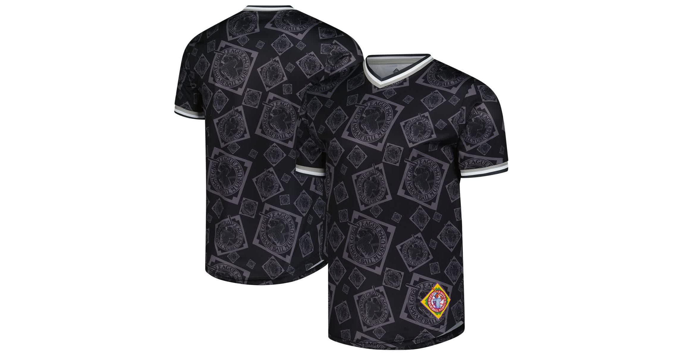 Negro League Negro League Baseball Allover Print V-Neck Baseball Jersey