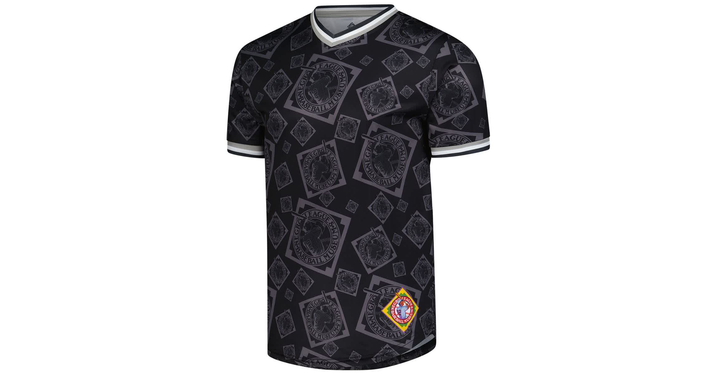 Negro League Negro League Baseball Allover Print V-Neck Baseball Jersey