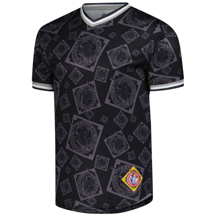 Negro League Negro League Baseball Allover Print V-Neck Baseball Jersey