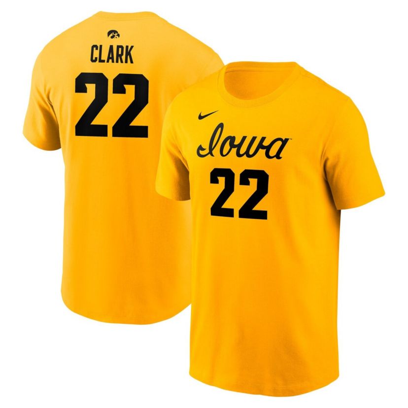 NCAA Unisex Nike Caitlin Clark Iowa Hawkeyes Retired Player Name & Number T-Shirt