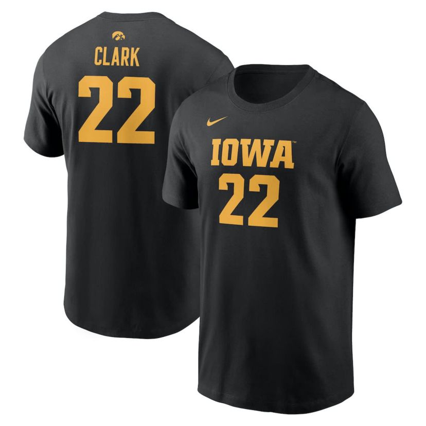 NCAA Unisex Nike Caitlin Clark Iowa Hawkeyes Retired Player Name & Number T-Shirt