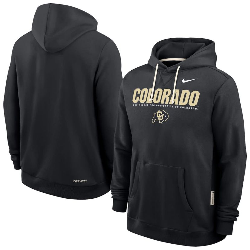 NCAA Nike Colorado Buffaloes 2025 Sideline Standard Issue Dri-FIT Hoodie