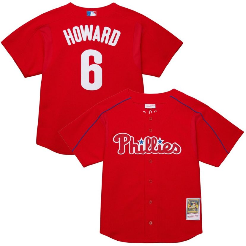 MLB Ryan Howard Philadelphia Phillies Cooperstown Collection Batting Practice Jersey