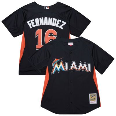Mitchell & Ness Men's MLB Jose Fernandez Miami Marlins Authentic Batting Practice Jersey