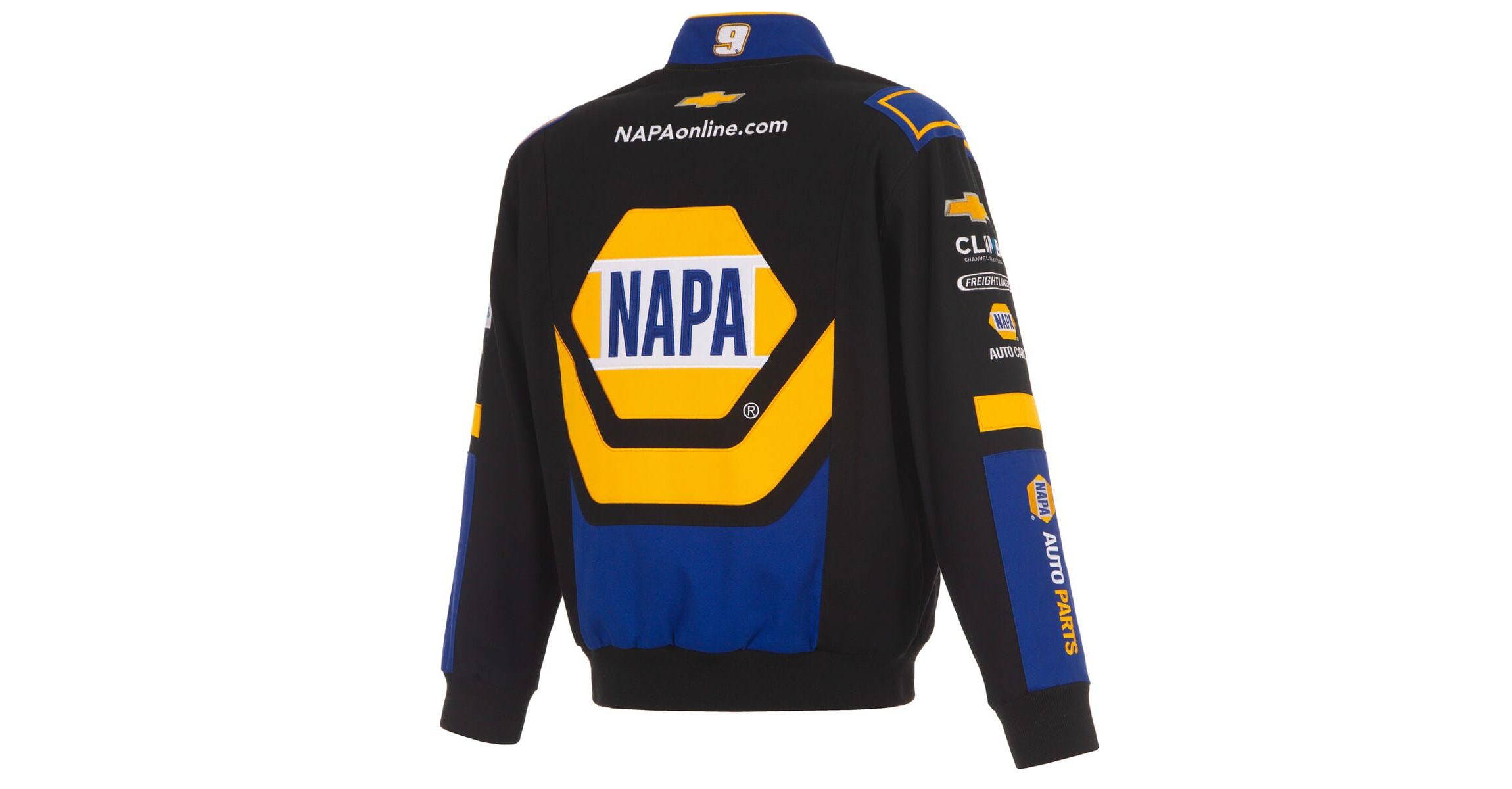 NASCAR Black/Royal Chase Elliott NAPA Full-Snap Twill Uniform Jacket