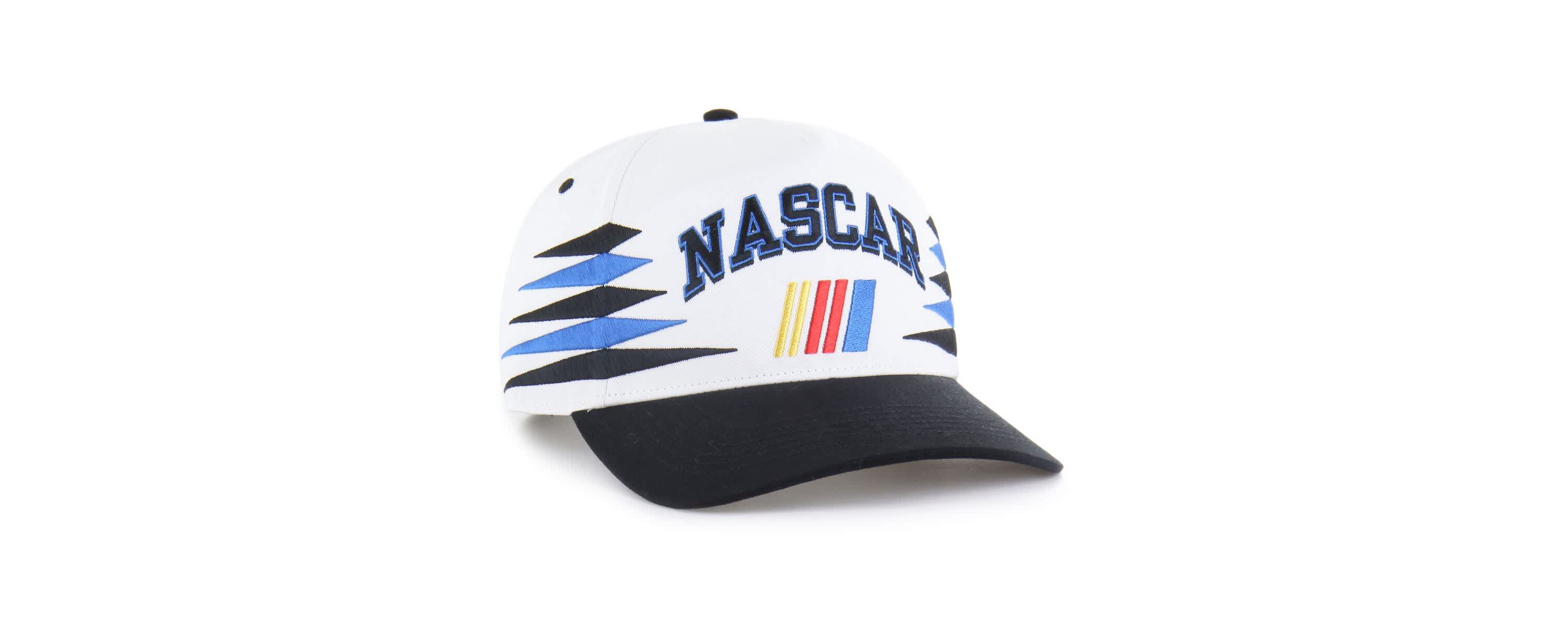 NASCAR White/Black Diamond Cut Hitch Adjustable Hat
