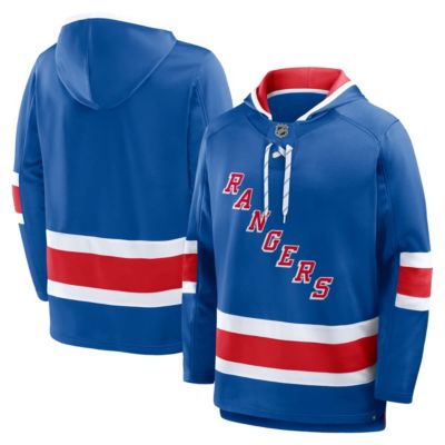 Men's NHL Fanatics New York Rangers Prime Time Fleece Hoodie, Blue, XL