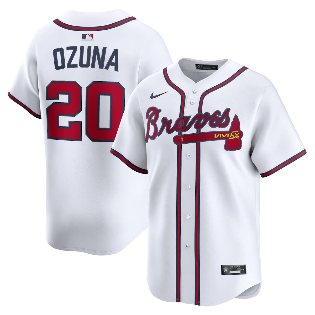 MLB Nike Marcell Ozuna Atlanta Braves Home Limited Player Jersey