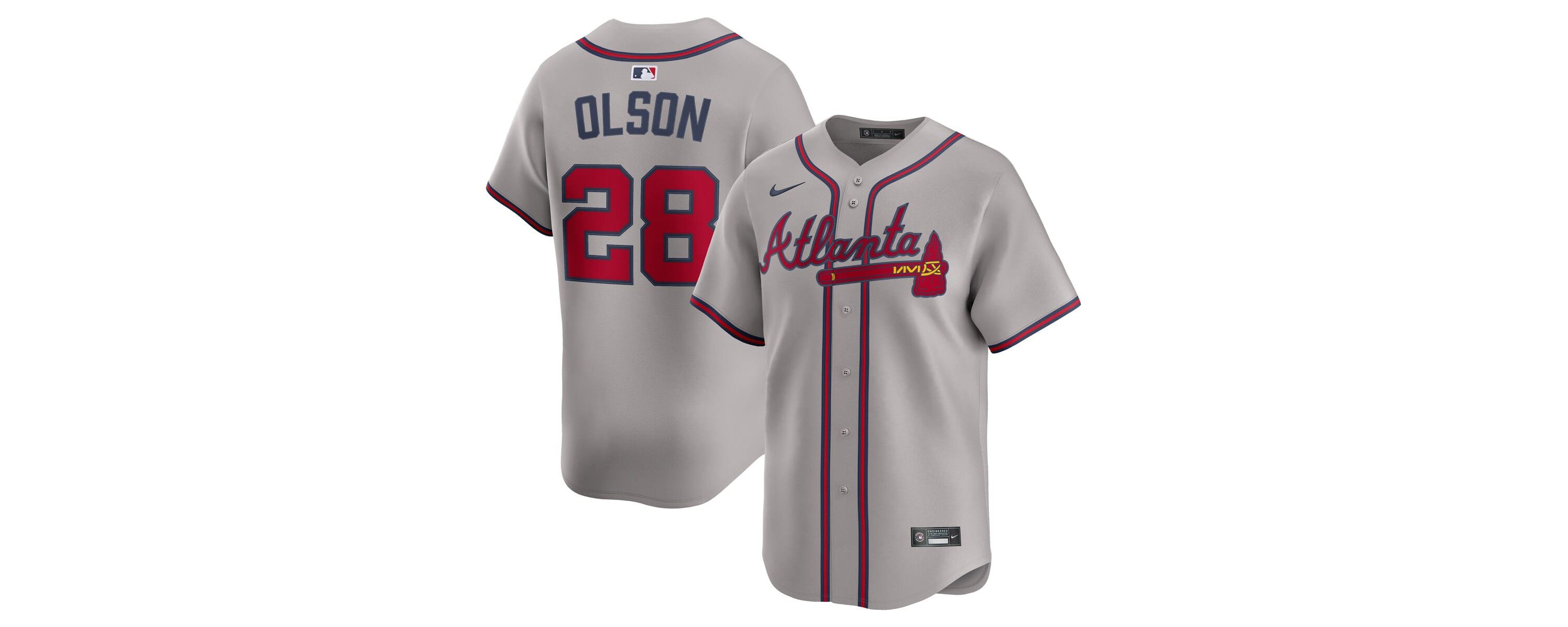 MLB Nike Matt Olson Atlanta Braves Road Limited Player Jersey