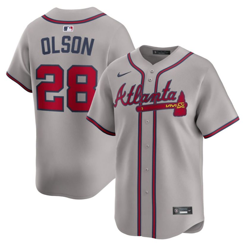 MLB Nike Matt Olson Atlanta Braves Road Limited Player Jersey