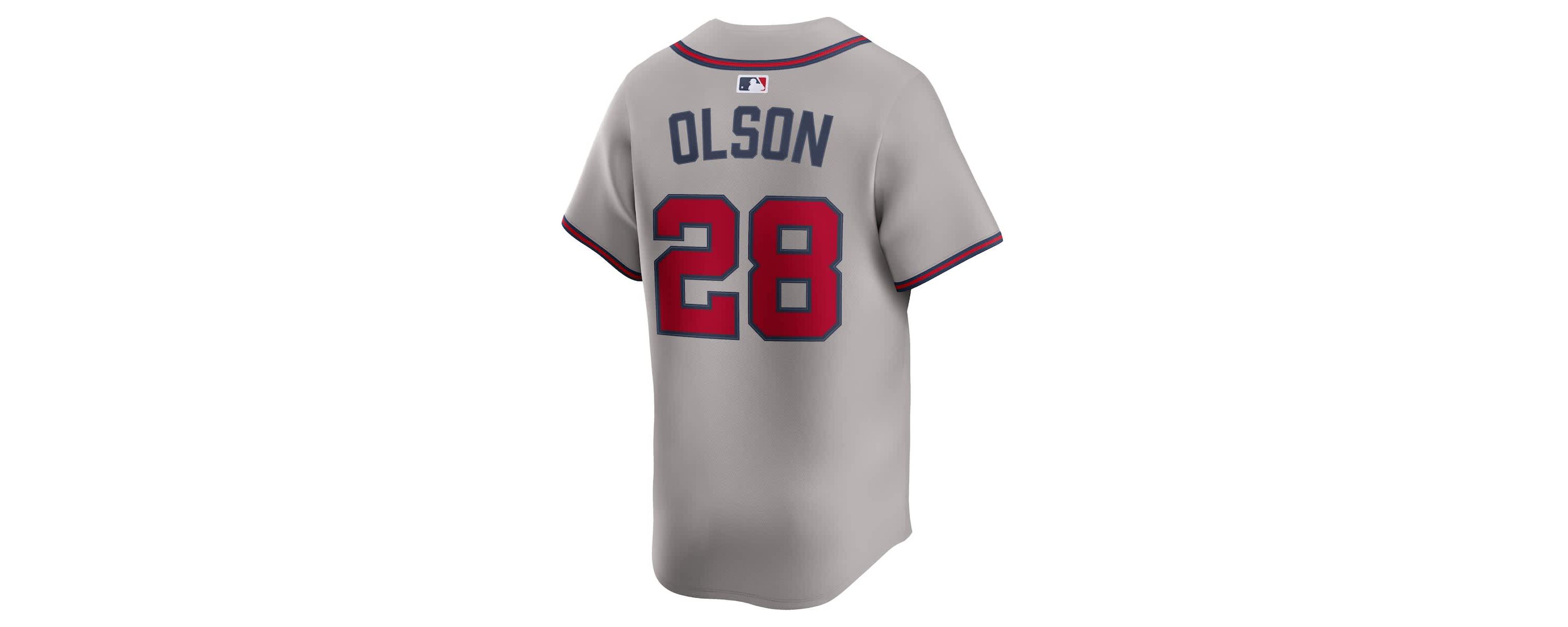 MLB Nike Matt Olson Atlanta Braves Road Limited Player Jersey