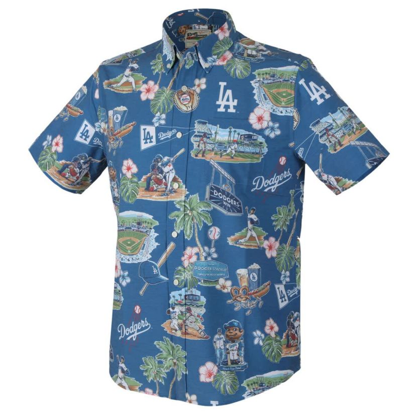 MLB Los Angeles Dodgers Scenic Tri-Blend Performance Button-Up Top