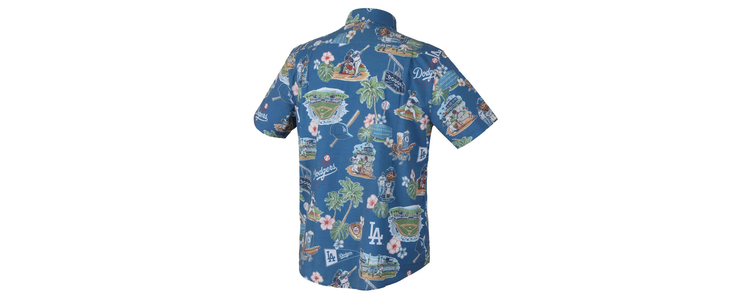 MLB Los Angeles Dodgers Scenic Tri-Blend Performance Button-Up Top