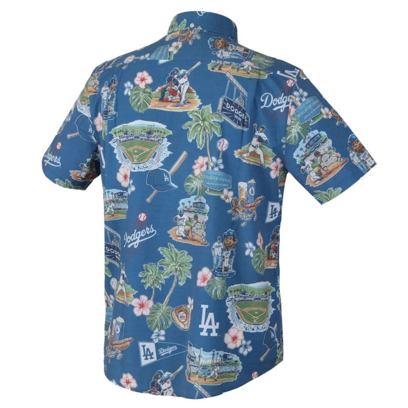 MLB Los Angeles Dodgers Scenic Tri-Blend Performance Button-Up Top
