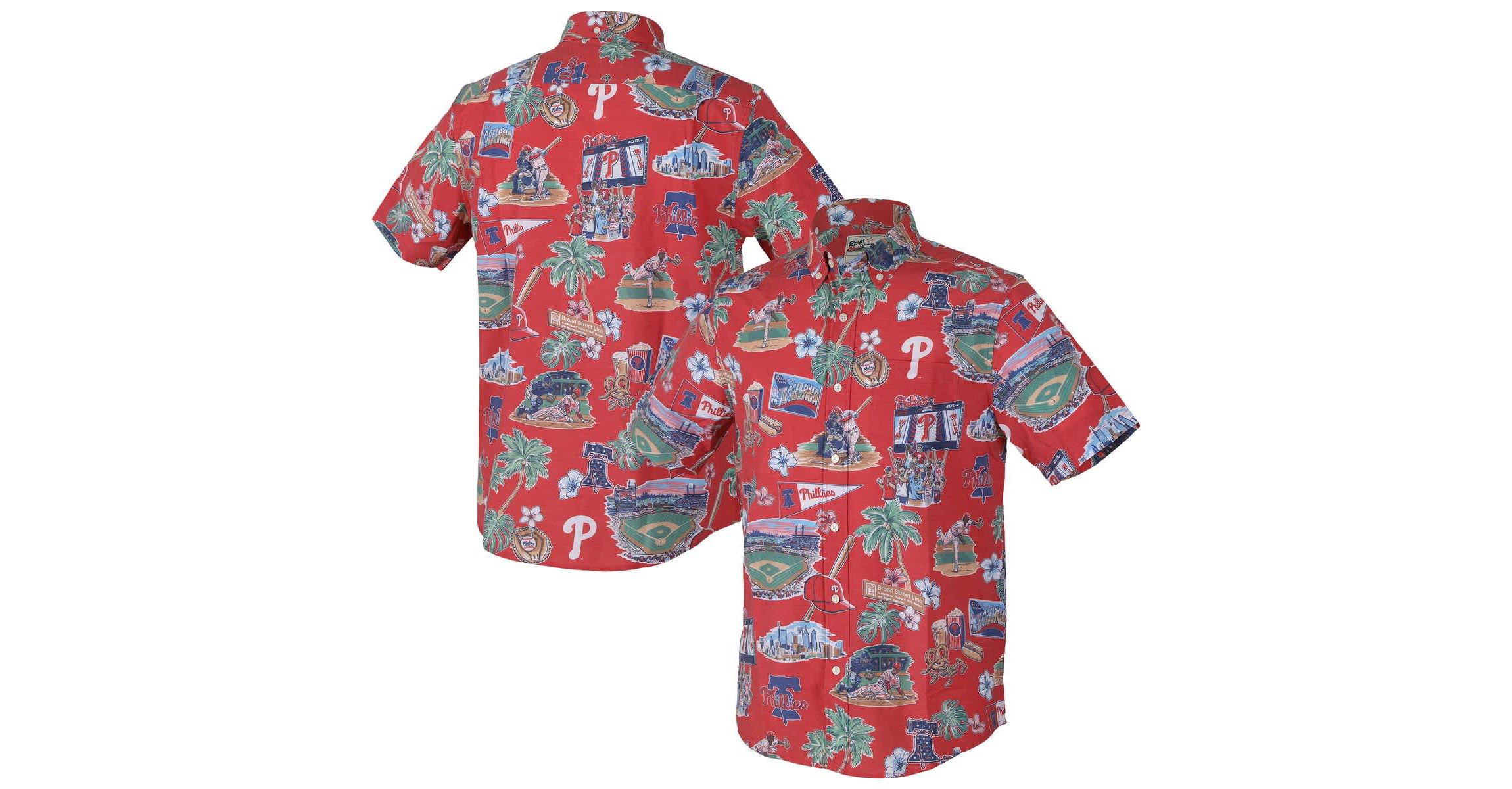MLB Philadelphia Phillies Scenic Tri-Blend Button-Down Shirt