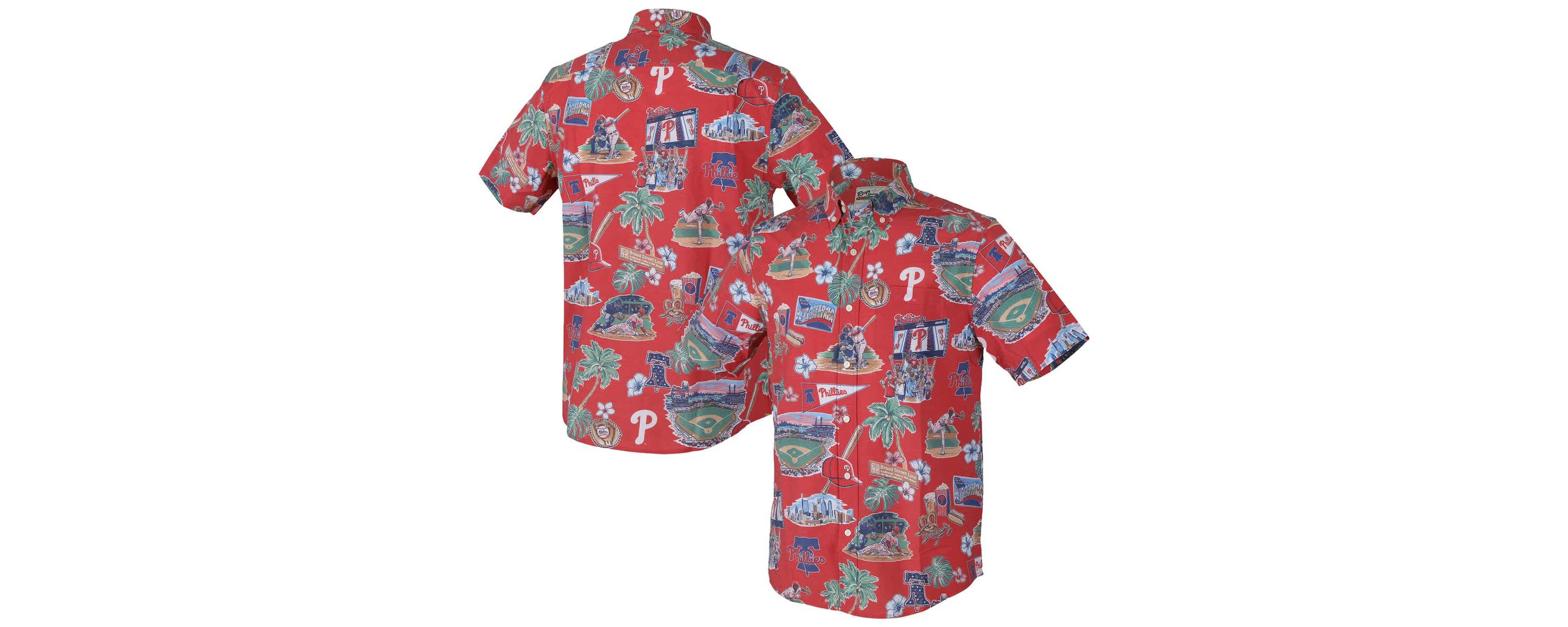 MLB Philadelphia Phillies Scenic Tri-Blend Button-Down Shirt