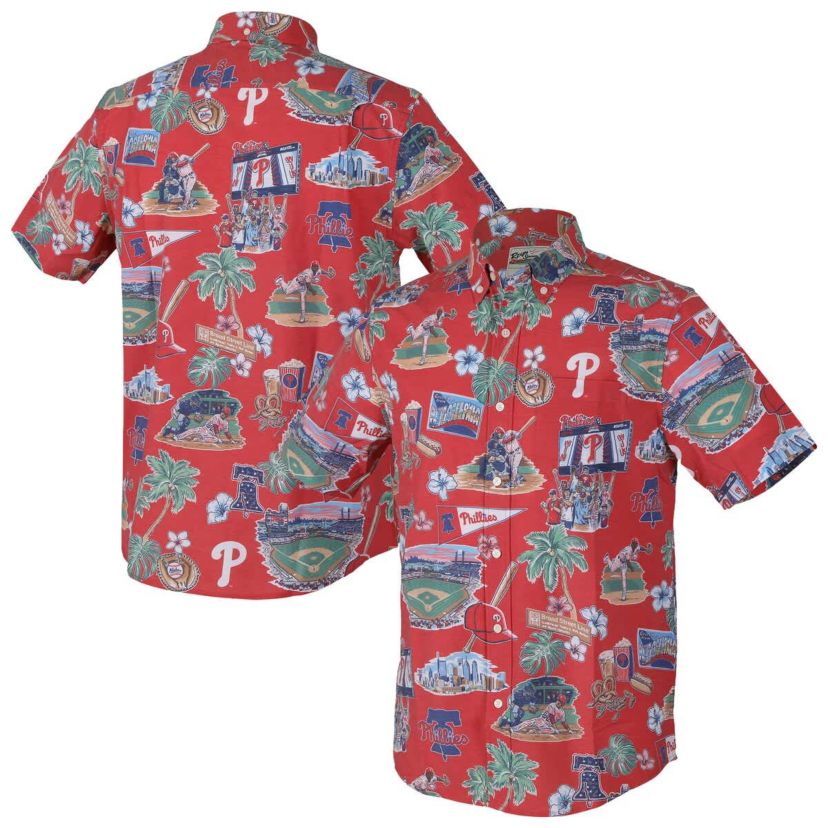 MLB Philadelphia Phillies Scenic Tri-Blend Button-Down Shirt