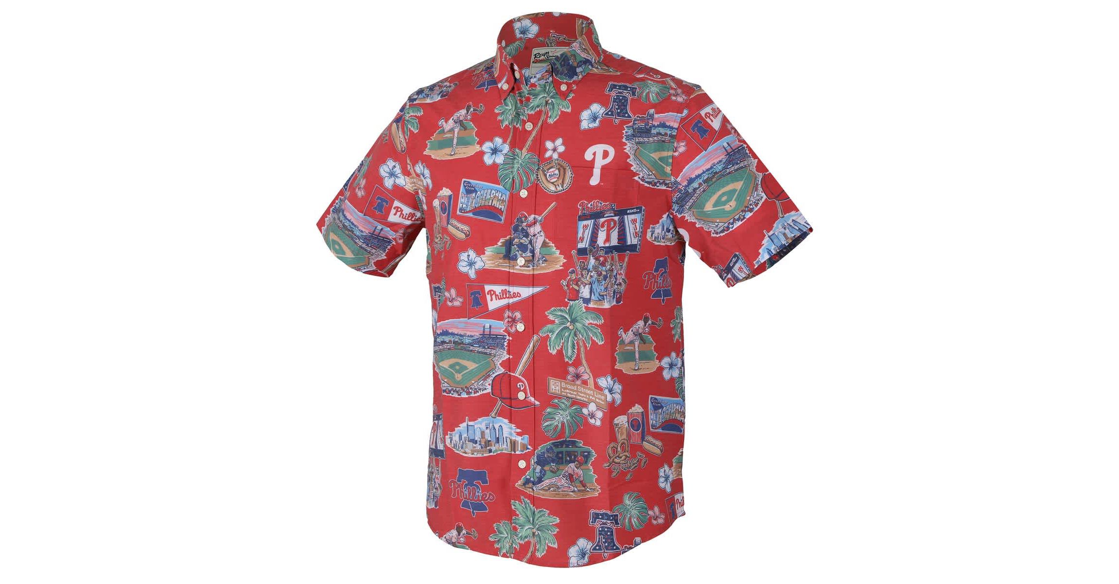 MLB Philadelphia Phillies Scenic Tri-Blend Button-Down Shirt