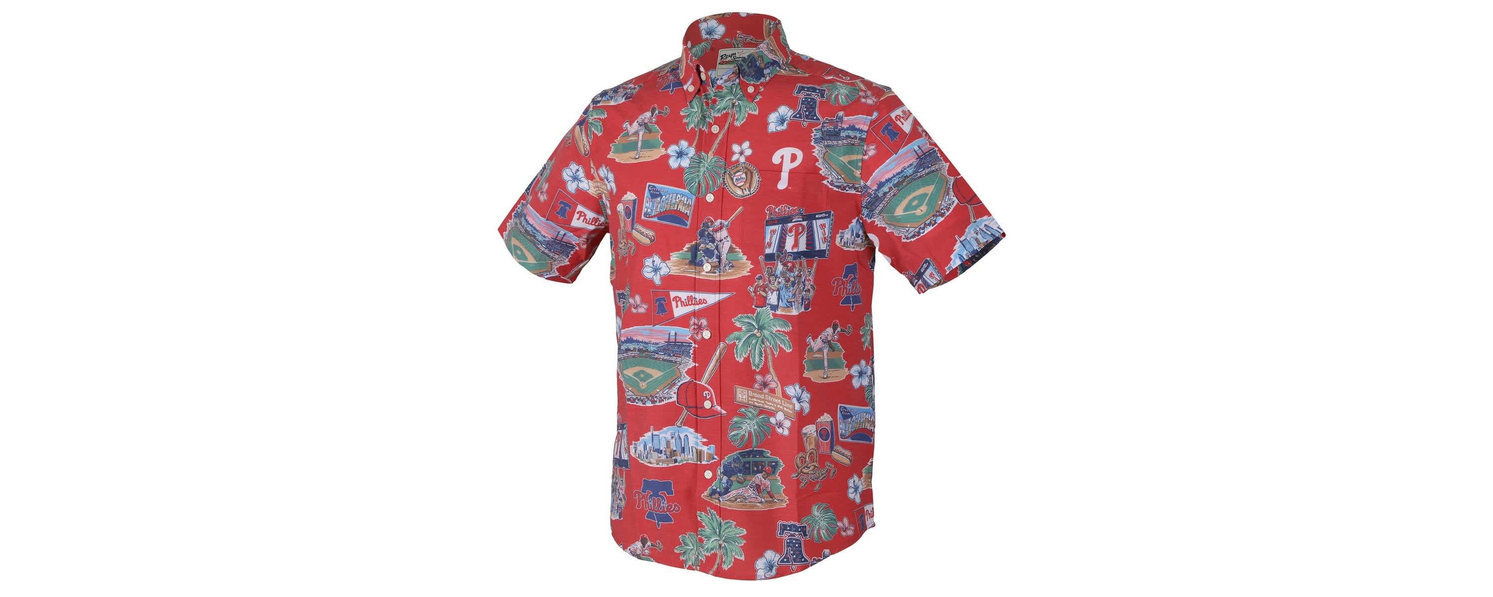 MLB Philadelphia Phillies Scenic Tri-Blend Button-Down Shirt