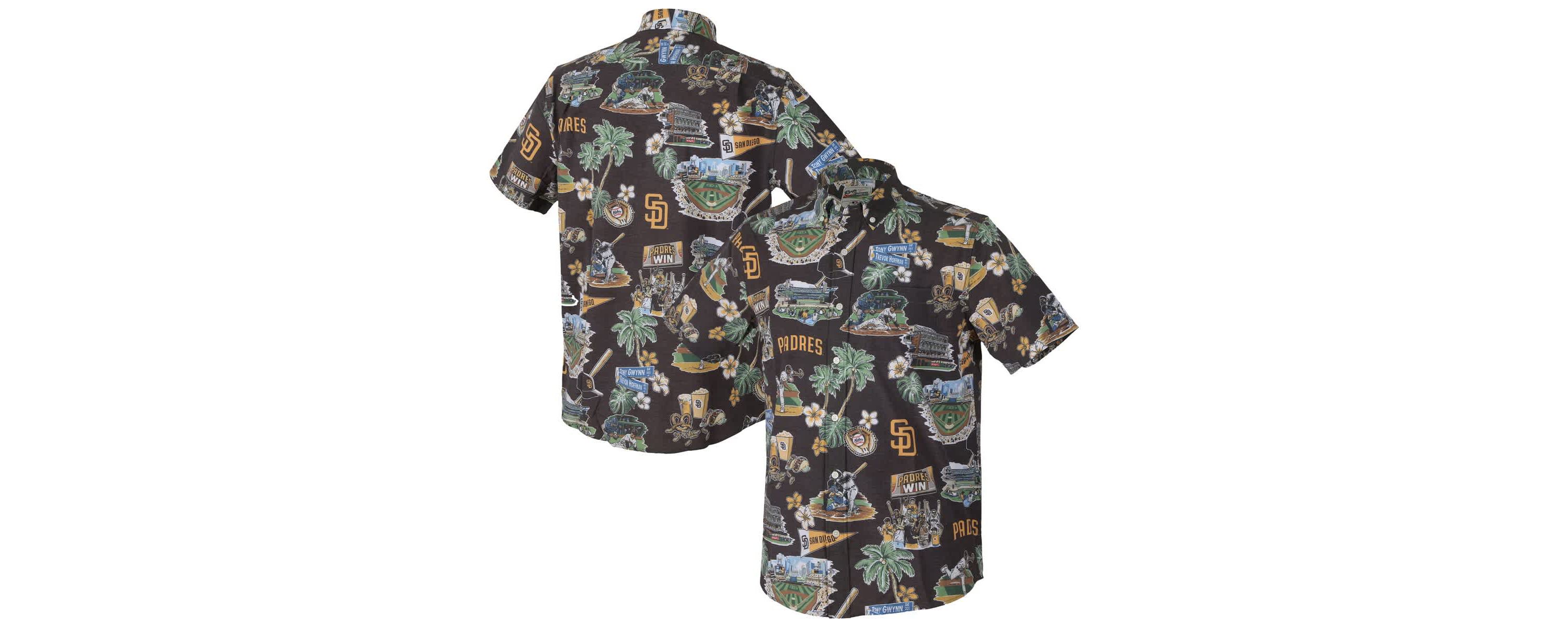 MLB San Diego Padres Scenic Tri-Blend Performance Button-Up Top